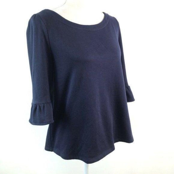 ModCloth 3/4 Ruffle Hem Back Tie Top - Picture 4 of 9